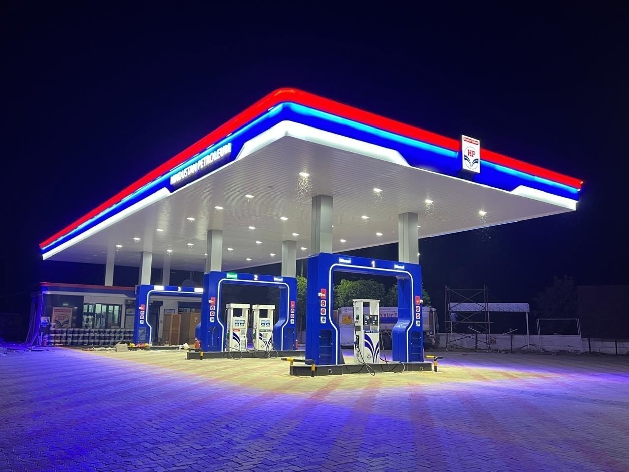 HP Petrol Pump LED lighting project by Rival Mark