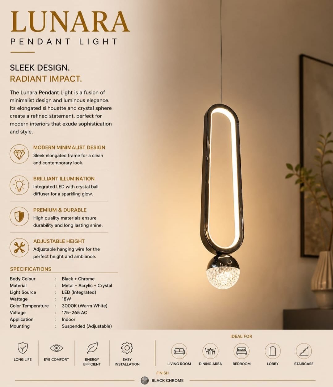 Hanging Light RM16 RM16 - Hanging Lights by Rival Mark LED Lights Bhopal
