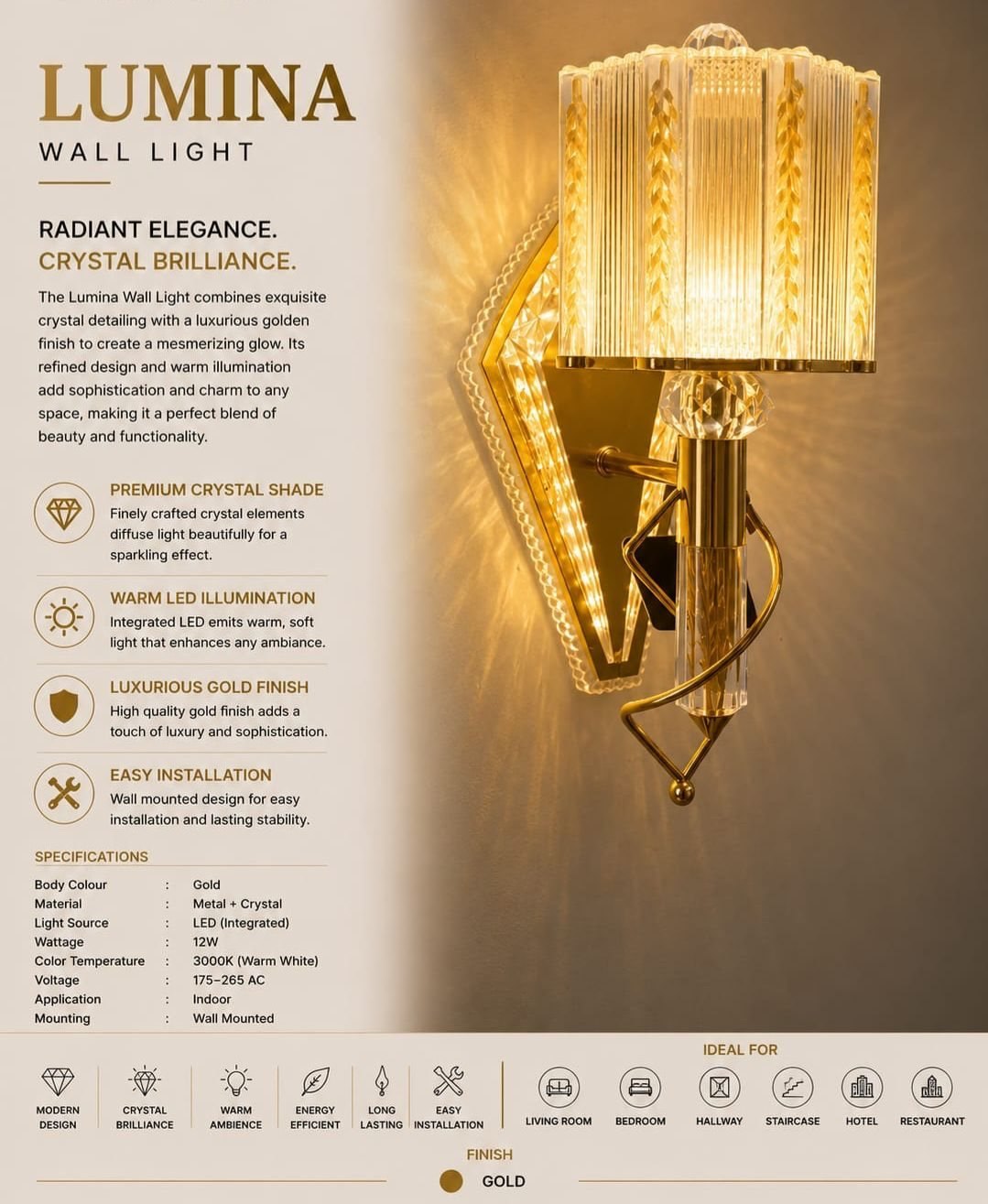 Decorative Wall Article RM37 RM37 - Decorative Wall Articles by Rival Mark LED Lights Bhopal